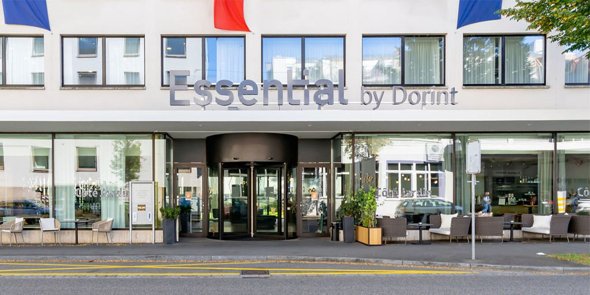 Vorderansicht des Hotels Essential by Dorint Basel City
